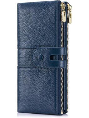 Large Capacity Soft Leather Wallet for Women | RFID Blocking Bifold Clutch Purse
